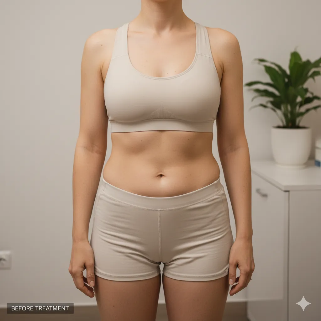 Before Cool Sculpting Treatment