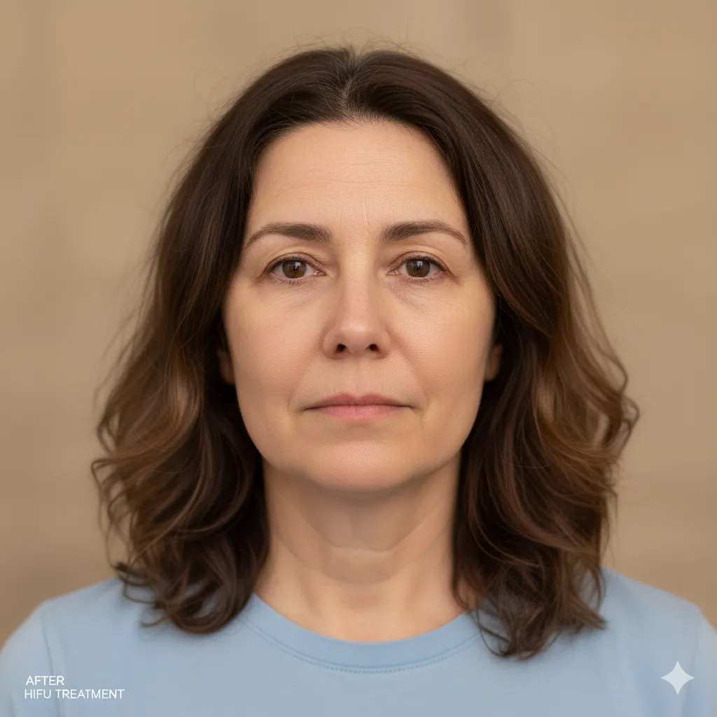 After HIFU Face Lifting